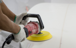 hand finish surfboards on Sunkite surfboards factory