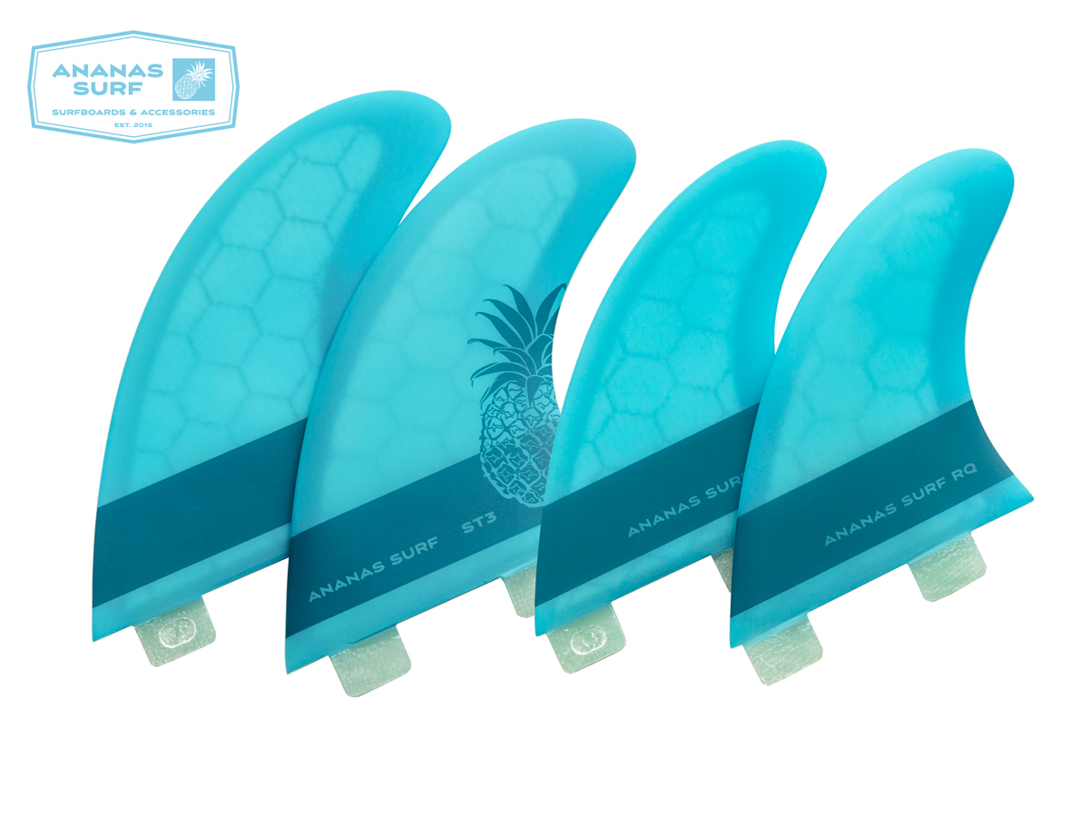 ananas surf fins honeycomb quad set blue ST3 + RQ 2018 FCS standard