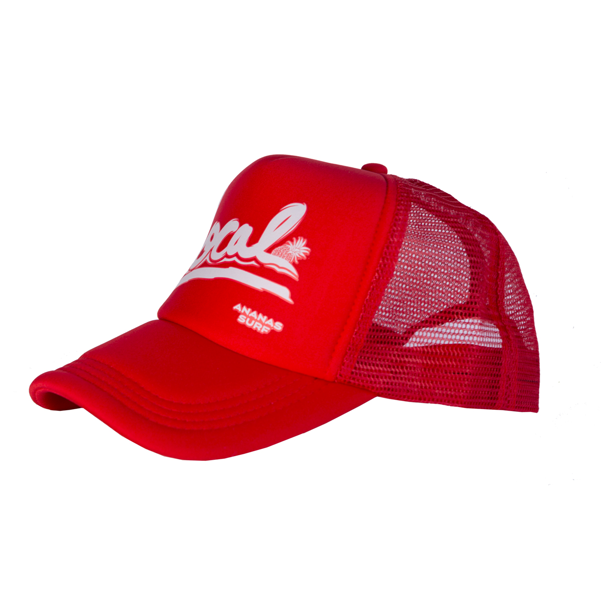 Ananas Surf The Local beach mesh cap red side