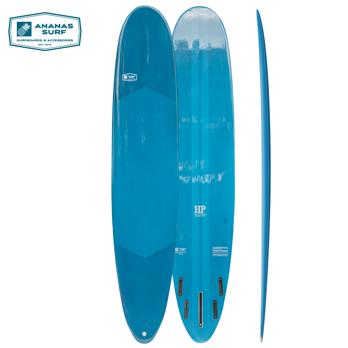 Ananas Surf High Perfomance longboard surfboard 2019 carbon blue