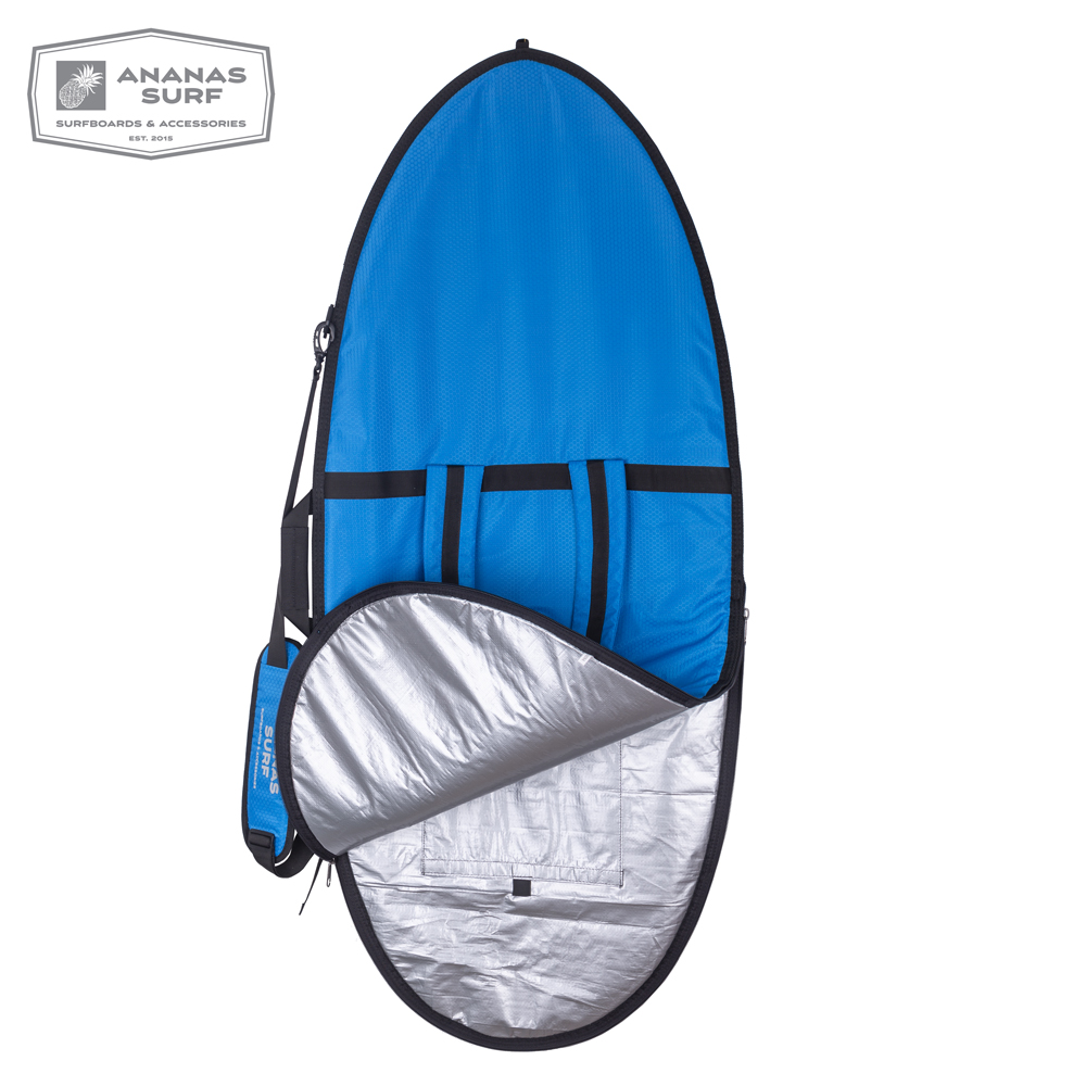 Ananas Surf Skimboard 57" Delux cover blue inside