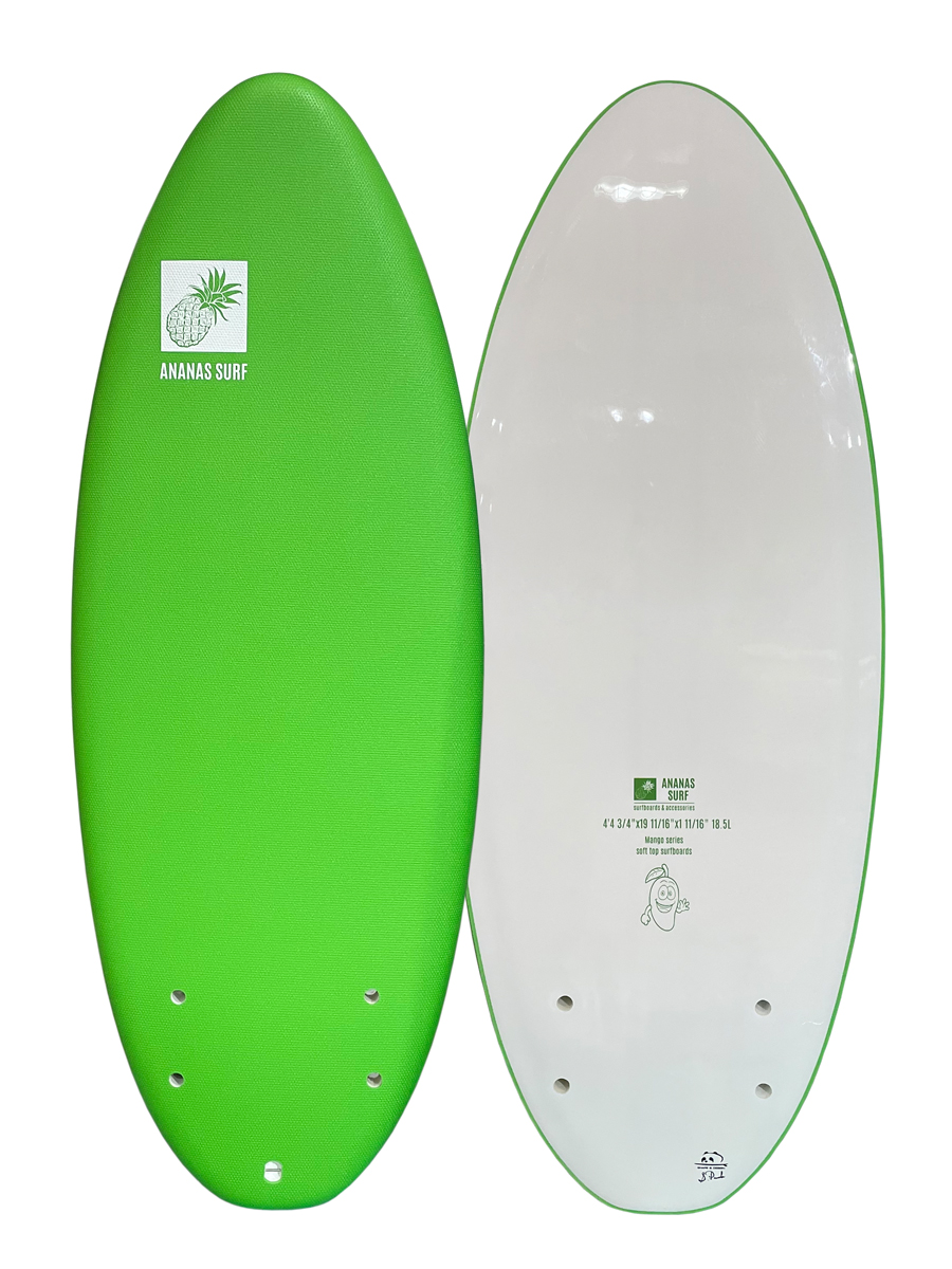 Ananas Surf Soft Skim Surfboard Green Mango 134